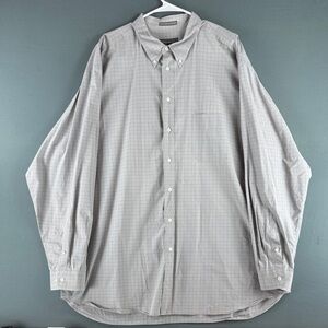 Eddie Bauer Classic Button-Down Plaid Gray and Blue Men's Shirt